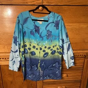 Christina Fairbanks Bright Patterned Long Sleeve Top